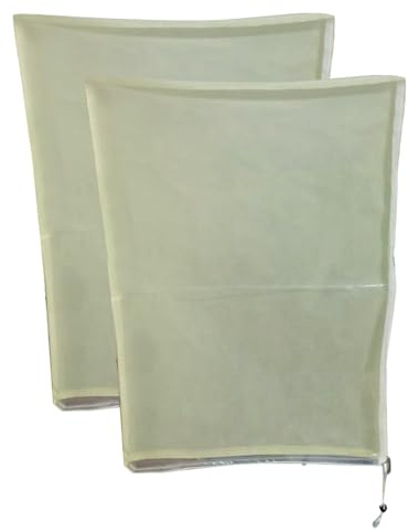 Genérico Cubiertas para Plantas - 2 Piezas Manta Transparente Tejido con Cordón | 100 x 120 cm Cubierta contra Heladas para Plantas | para Rosal Arbusto Árbol Césped Hortaliza Fruta