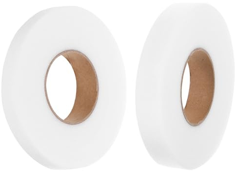Cabilock 2 rollos Cinta Doble Cara de Algodón para Dobladillos sin Coser Termo Adhesiva para Ropa de Cinta para Costura y Manualidades para Proyectos de Costura Casa