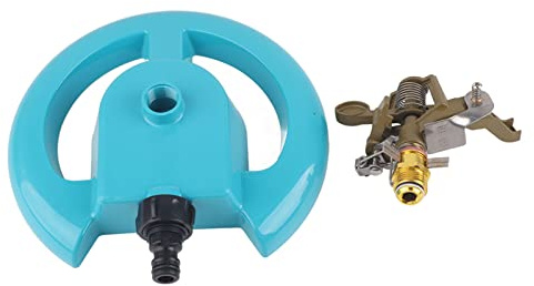 Alloy Lawn Sprinkler with Adjustable Spray | 20M Range Water Sprayer for Garden/Farm Irrigation | 4.5KG Pressure Tolerant & Uniform Watering Tool | Round Base Sprinkler Head