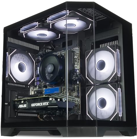 ionz Gaming PC - Ryzen 5 5500, Nvidia RTX 3050, 16GB RAM | 1TB NVMe SSD, Windows 11, 500W 80+ PSU, WiFi, Apex Mini Compact - Black