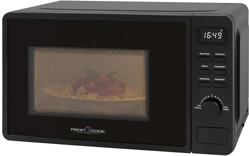 ProfiCook® Mikrowelle mit Grill | 800 Watt Grill | 20L | 8 Automatikprogramme | Timer | inkl. Drehteller und Grillrost | Uhrzeitanzeige | Microwellengerät | PC MWG 1319