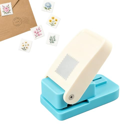 Perforadora Rectangular Con Palanca,Perforadora Para Sellos Postales,Perforador Para Manualidades,Stamp Punch,Para Manualidades,Scrapbooking,Tarjetas De Regalo Y Proyectos DIY