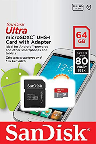 Sandisk SDSQUNC-064G Micro SDXC Ultra Class 10 UHS-I - microSDXC