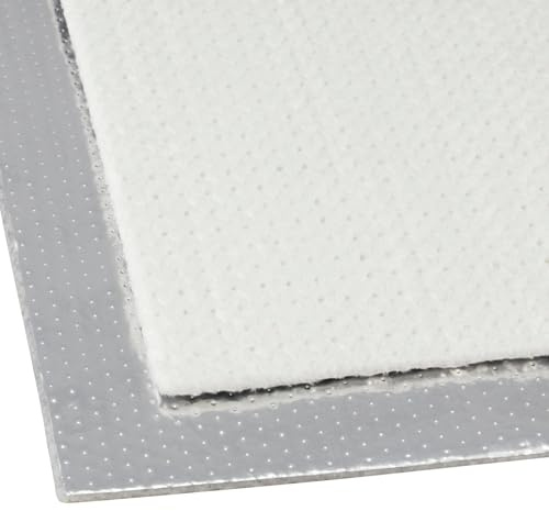DL-Racing 100x100cm Hitzeschutzmatte Aluminium Fiberglas 5mm ca. 1000 °C