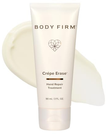 BODY FIRM Crepe Erase Hand Repair Treatment, Anti-Aging Hand Treatment, Lotion with Moisturizing Shea Butter, Vitamin E and Squalane for Cracked, Dry Hands, Supports Wrinkle on Hands, 3 fl oz