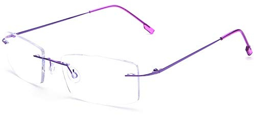 Fuisetaea Randlose Lesebrille Leichte Titan-Leserbrillen Männer Frauen +0.50 to +4.00