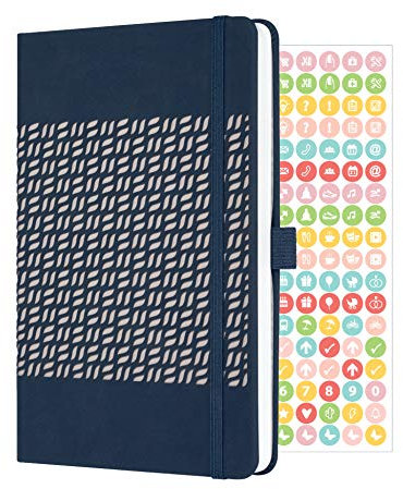 SIGEL J1205 Terminplaner Wochenkalender Jolie 2021, ca. A5, dunkelblau, samtig-weiche Oberfläche, mit fröhlichem Kalendarium, vielen Infos und praktischen Stickern - weitere Modelle