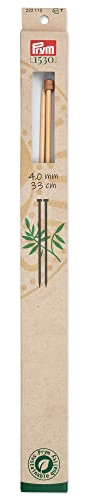 Prym 222115 Jackenstricknadeln Prym 1530, 33 cm, 4 mm, Holzfarben, bambus