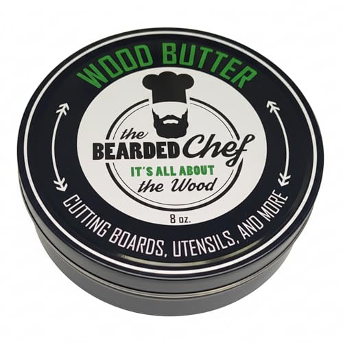 Wood Butter Cutting Board Wax 8oz - Food-Safe Butcher Block Cutting Board Utensil Conditioner - Food Grade Mineral Oil and Beeswax - Restore and Protect all Wood - Bamboo, Walnut, Maple