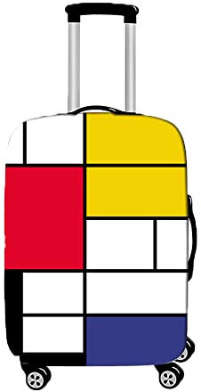 Hiseng Elastisch Kofferhülle Kofferschutzhülle 3D Druck Koffer Schutzhülle Kofferüberzug Luggage Cover Reisetrolleyabdeckung für 18-32 Zoll Koffer (Muster 10,M (22-24 Zoll))