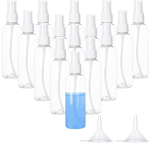 MIVIDE 20pcs Flacon Vaporisateur 100ml, Flacon Spray Vide Plastique, Vaporisateur Vide Transparent Réutilisable pour Voyage, Nettoyage, Parfum, Soin Peau (100ML)