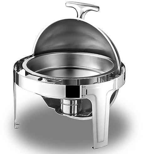 Professional Electric Buffet Chafing Dish, Stainless Steel Chafing Dish with Clear Glass Lid for Buffets, Parties and Banquets,Invisible