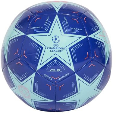 adidas UCL Club Fußball, Unisex, für Erwachsene, klares Aqua/Lucid Blue/Turbo, Größe 3
