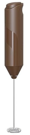 LESANGBAIHUODIAN Mousseur à lait électrique sans fil, mélangeur Portable en acier inoxydable, alimenté par batterie USB, adapté aux Gadgets de cuisine à café (Color : Brown)