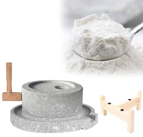 Macina Grano Pietra Manovella del Mulino Della Smerigliatrice di Pietra Dell'orzo Della Farina, Macinacaffè Umido/secco, Mulino Domestico in Pietra per Cereali ( Size : 35 x 45 cm (13 3/4 x 17 3/4) )