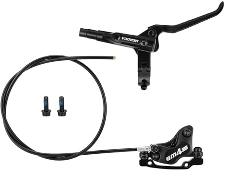 TINGSING Ensemble de Freins à Disque hydrauliques pour VTT Freins bilatéraux à 4 Pistons en V Comprend des câbles/étriers/leviers Avant et arrière Remplacements de Cyclisme (Frein Avant)