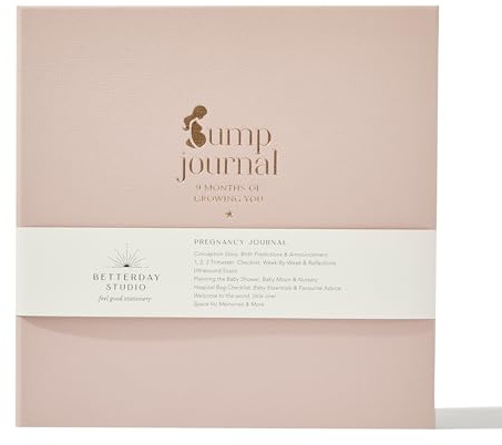 Graviditetsdagbok, minnesbok, graviditetsdagbok för att dokumentera minnen, foton, speciella stunder och din resa (Blush Pink)