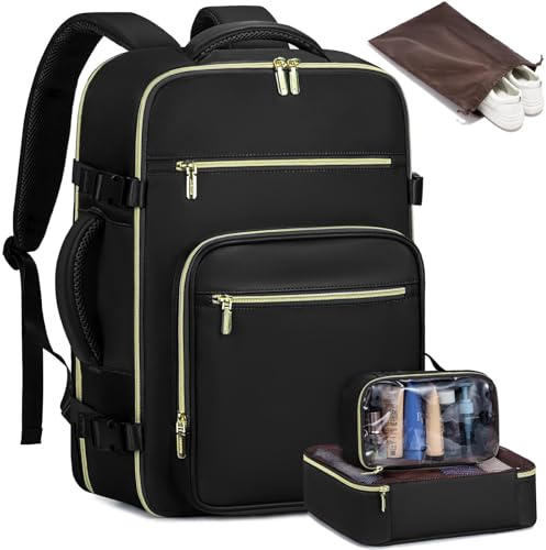 LOVEVOOK Travel Backpack Cabin Size for Women Traveling, 40L Carry On Backpacks for Easyjet Cabin Bag 45x36x20, Large Hand Luggage Rucksack Flight Bags for Airplanes, Waterproof Back Pack