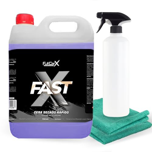 FULLCARX FastX 5L Schnelles Autowachs auf Nassem Auto, 2-in-1 Effizienz Trocknung Hoher Glanz und Schutz, Carnauba-Basis, Einfache Verwendung, Autopflege Reinigung Detailing Professionelles Produkt