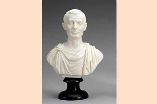 Generico ArteSacraCaravaggio - Escultura busto de Julio César emperador 25 cm (9,84 pulgadas) en polvo de alabastro, producción artesanal, fabricada en Italia