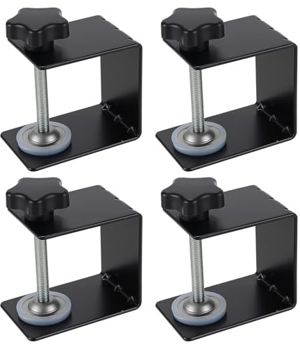 JIAYUET 4Pcs C Clamp,Heavy Duty Tiger G Clamp for Desk Mounting,80x50x65mm,Black