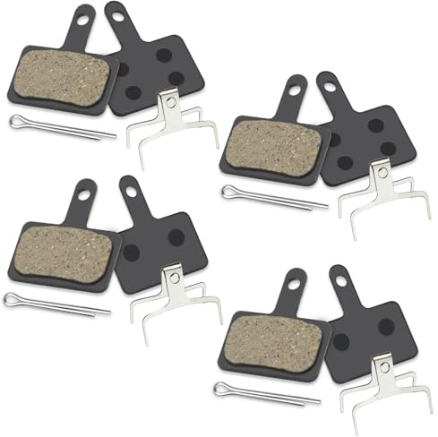YINCL Bike Brake Pads,4 Pairs Resin Bicycle Brake Pads,35mm*31mm Bike Disc Brake Pads Compatible with TRP Tektro Shimano Deore Br,for Mountain Bike/Road Bike/Ebike/MTB