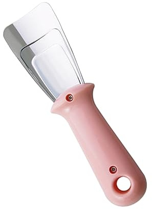 BIUDECO Stainless Steel Ice Shovel and Refrigerator Ice Scraper Pink Sturdy Freezer Shovel for Kitchen and Household Deicing