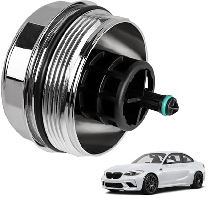 Motarithl Upgrade Aluminium Oil Filter Housing Cover Cap Compatible With 2006-2018 BMW 128 228 328 330 335 428 435 525 530 535 640 740 X1 X3 X4 X5 X6 740 N52 N20 N54 N55 Replaces 11427525334 917-056