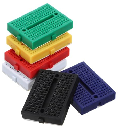 6pcs Mini Breadboards Plastic Solderless Boards for Science Experiments