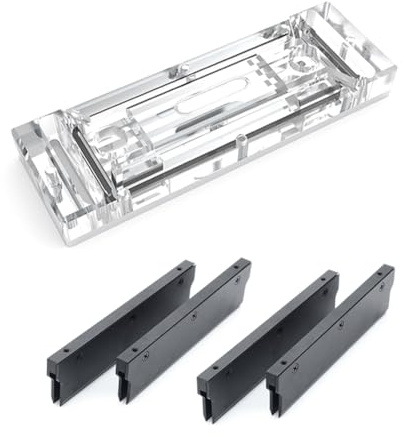 Wadakada Kits de Bloc de Refroidissement d'eau pour Mémoire RAM Water Cooler Memory Block Memory Water Cooling Block LRC2.0 RGB Two Armor Block Support Maximum pour 4 RAM