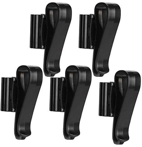 5 Pcs Aquarium Water Pipe Fixing Clip, Black Plastic Hose Holder Clamp for Fish Tank Water Change Tool, Fits 8-16mm (0.3-0.6in) Tubing (Black)