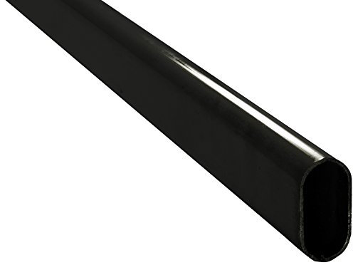 Mobila Tubo per Armadi Ovale, Nero, 120 cm, 10 unità