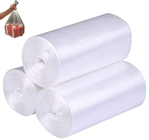 Bolsas de basura pequeñas para cocina, bolsas de basura transparentes de 15 litros para basura, bolsas de basura fuertes para baño, cocina, oficina, 150 unidades