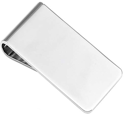 SILBERKANNE Geldscheinklammer Silber-Plated (5,5x2,5 cm) – Edel Versilbert, Glatt & Hochwertig verarbeitet für Herren & Damen