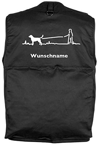 Tierisch-tolle Geschenke Mantrailing Weste Personalisiert mit Namen – Hundeführerweste mit 14 Taschen für Hunde, Hundesport Trainingsweste Wasserabweisend Unisex