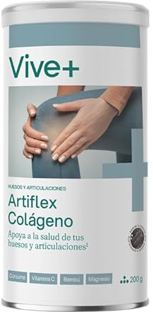Vive+ Artiflex Kollagen - 200g Pulver mit hydrolysiertem Kollagen, Kurkuma, Bambus, Hyaluronsäure und Vitamin C - stärkt Gelenke, Knochen, Haut und bekämpft Entzündungen