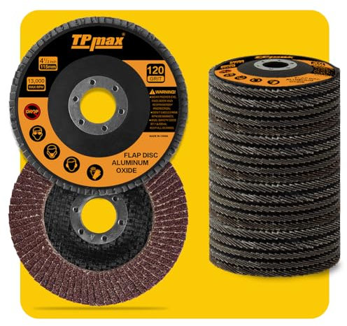 20PCS 115mm Flap Disc - 4-1/2 Inch - Sanding Grinding Wheel for Angle Grinder Type #27 - Aluminum Oxide Abrasive - Assorted 40 60 80 120 Grits