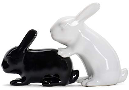 Winkee - Häschen Salt & Pepper Shaker | Die süßen Gewürz Streuer in Hasen Optik | Keramik- Salz und Pfefferstreuer | Deko für Küche | Geschenk zu Weihnachten, Hochzeitstag, Geburtstag