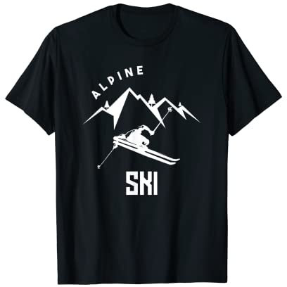 Alpin Ski Geschenk Skifahrer Bergliebhaber T-Shirt