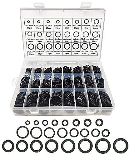 Gkhowiu 740 StüCk Gummi o Sortiment Kits 24 GrößEn Dichtungs Scheibe für Kfz Reparatur, SanitäR und Wasserhahn, O-Ringe