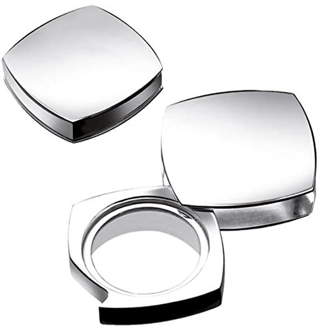 SILBERKANNE Leseupe, Handlupe, Vergrößerungsglas 4,5x4,5 cm Premium Silber Plated edel versilbert in Top Verarbeitung. Fertig zum verschenken mit schicker Geschenkverpackung