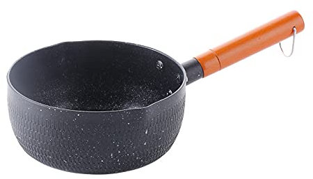HODAGES Stock Pot, Snow Pan, Food Supplement Pot, Casserole, Medical Stone Layer, Cooking Stockpot,Pink-22CM (Black 22CM)