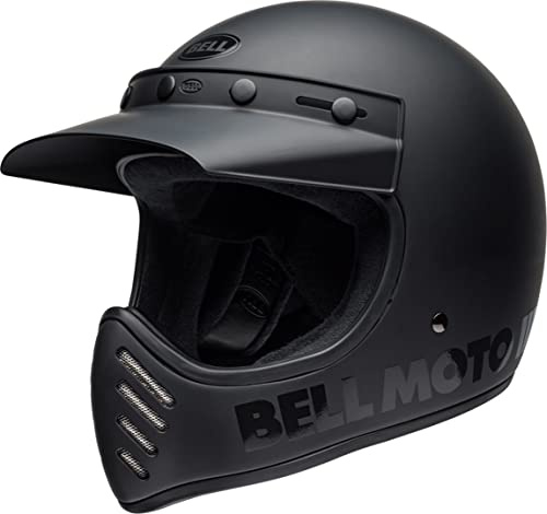 Bell Moto-3 Classic ECE Helm – Das Original mit sportlichem Retrodesign, oft kopiert, nie erreicht. Farbe: Matte Black, Größe: XL | Belüftet
