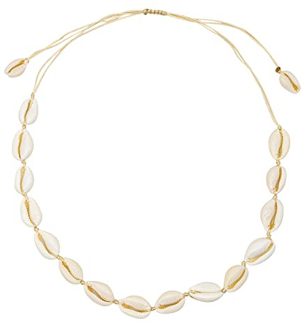 CHEERYMAGIC Shell Necklace, Adjustable Clavicle Choker for Summer Beach Travel, Hawaii Necklace Jewellery for Women Girls A7BKXL (A)