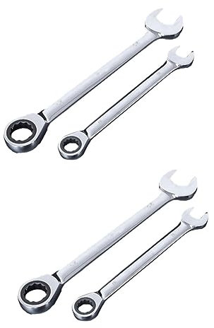 Artibetter 2pcs Dual Heads Double Offset Ring Spanner Ratchet Wrench Combination Spanner Tool for Wrench Scenario