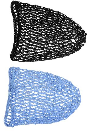 PACKOVE 2st Lange Netztasche Für Die Haarpflege -haarschmuck Haarhut Damenhüte Behälter Für Babysnacks Gehäkelte Netzmütze Dame Netzkappe Haarnetze Für Gitter Stoff Fräulein Mädchen