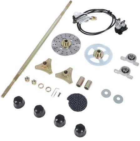 CHICIRIS 29-Zoll-Go-Kart-Hinterachsen-Set – Hochfestes Metall-Bremssattel-Kompressionswerkzeug, Komplettes Set für Single-Drift-Trike und Go-Kart, Ersatz für 50 Cc, 70 Cc, 90