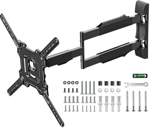 Supporto TV da Parete con Braccio Extra Lungo 720mm - Staffa per TV da 32 a 55 Pollici, Staffa Porta TV a Muro Regolabile,VESA 400 x 400 mm e Carico Massimo 35 Kg