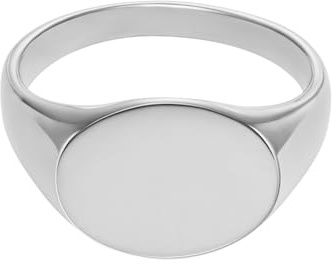 Fossil Anelli da uomo in acciaio inox con sigillo, Argento metallizzato, 8
