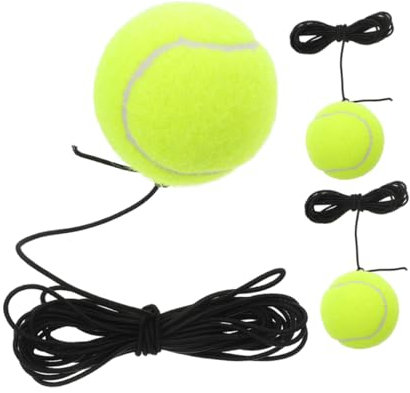 TOGEVAL 3stücke Teiliges Tennis-trainingsball Elastischer Schnur Robuster Reboundball Aus Chemischer Faser Kompatibel Mit Verschiedenen Basen Für Indoor Outdoor-Einzel Gruppentraining